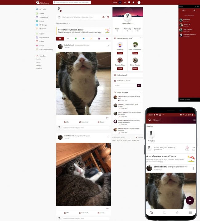 WoWonder based Pets Social Network with Android App